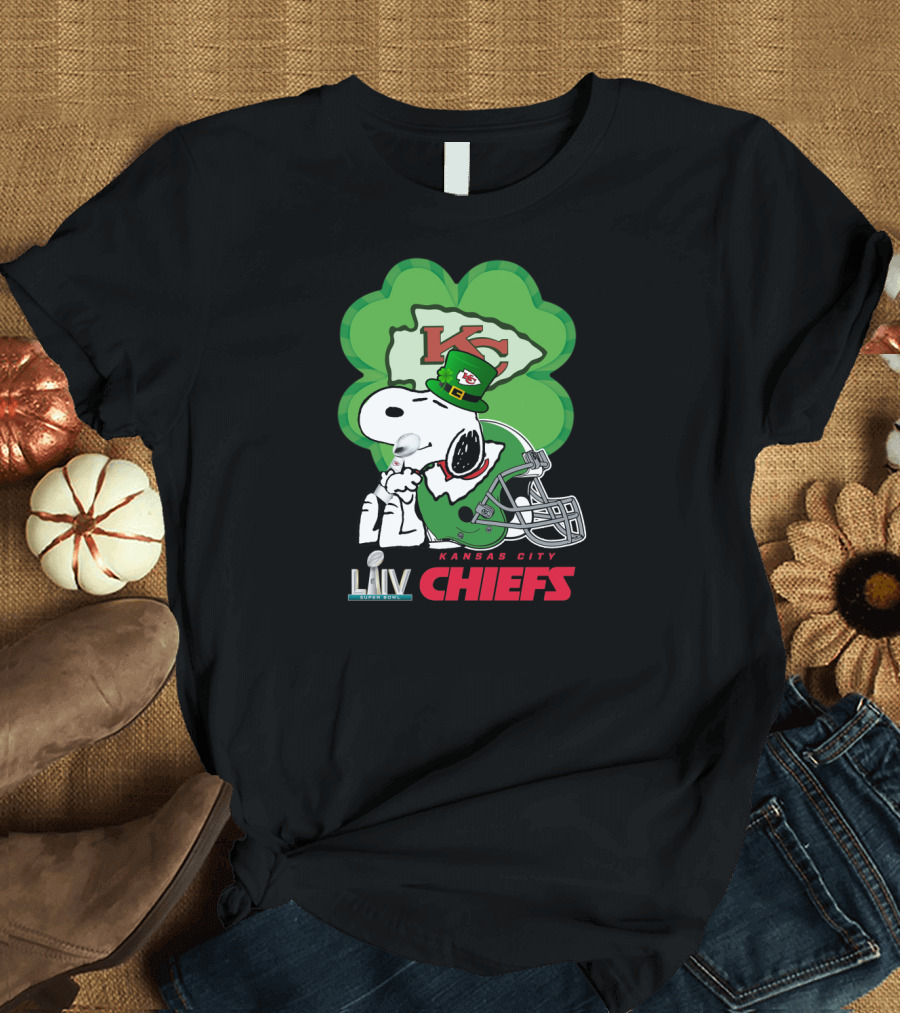 KC Chiefs St. Patrick's Day LIV Snoopy Shamrock T-Shirt