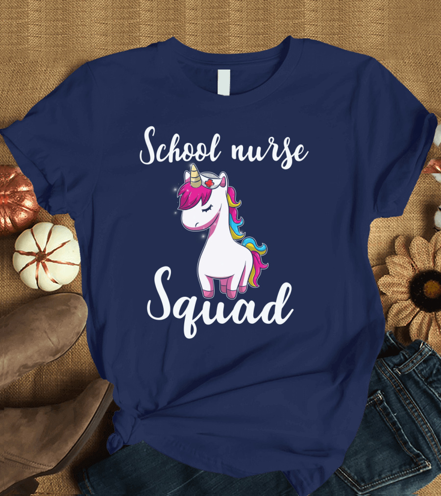 School Nurse Squad Unicorn T-Shirt