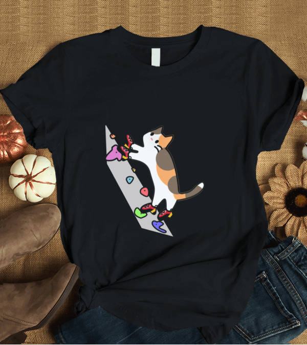 T-Shirt: Pies de Gato Climbing Cat in Rock Shoes T-Shirt Pies de Gato Climbing Cat in Rock Shoes T-Shirt