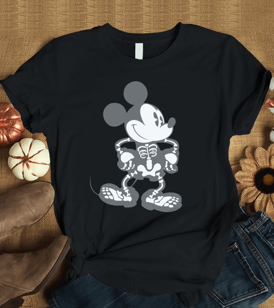 Mickey Mouse Skeleton Halloween T-Shirt