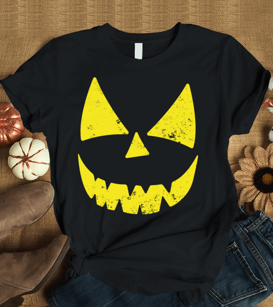 Halloween Jack O Lantern Pumpkin Face T-Shirt