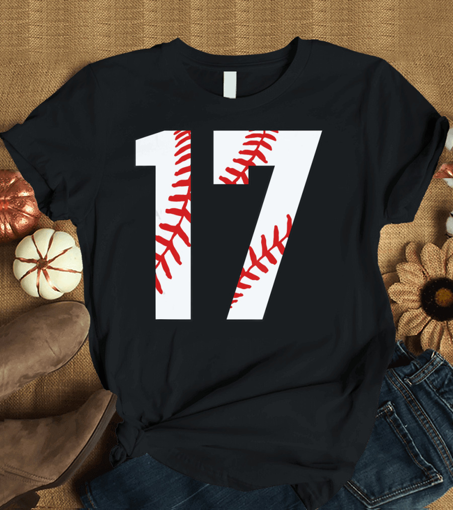 17 Baseball Seventeen Mom Fan T-Shirt