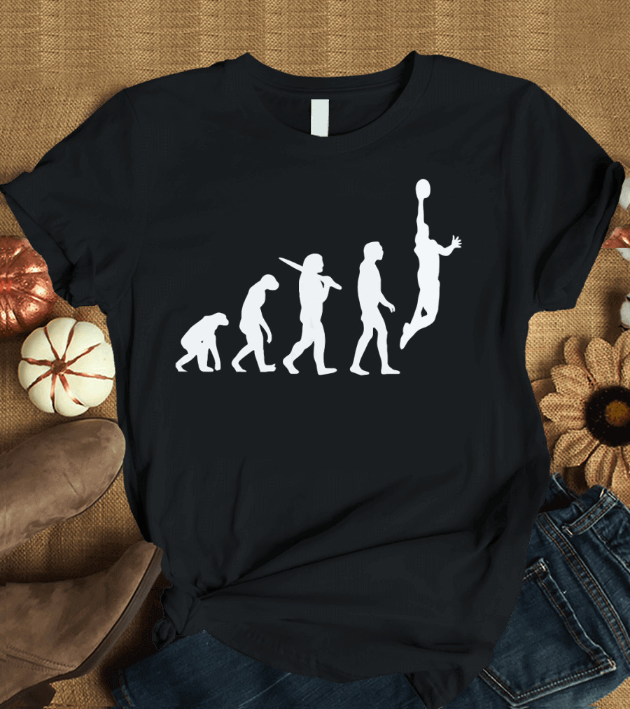 Awesome Evolution of Basketball Novelty Silhouette Transformation T-Shirt