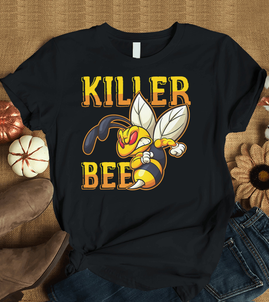Killer Bee Yellowjacket Hornet Iconic Insect Character T-Shirt