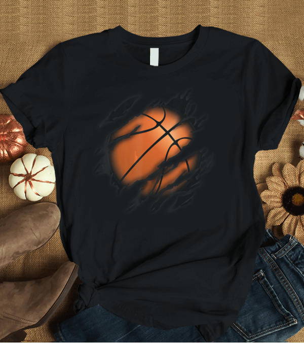 T-Shirt: Basketball Ripped Texture T-Shirt Basketball Ripped Texture T-Shirt