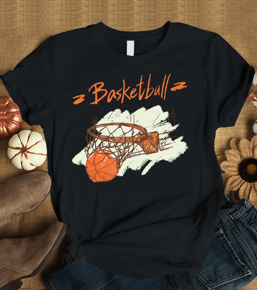 Basketball Player Basketball Hoop Basket Shot T-Shirt