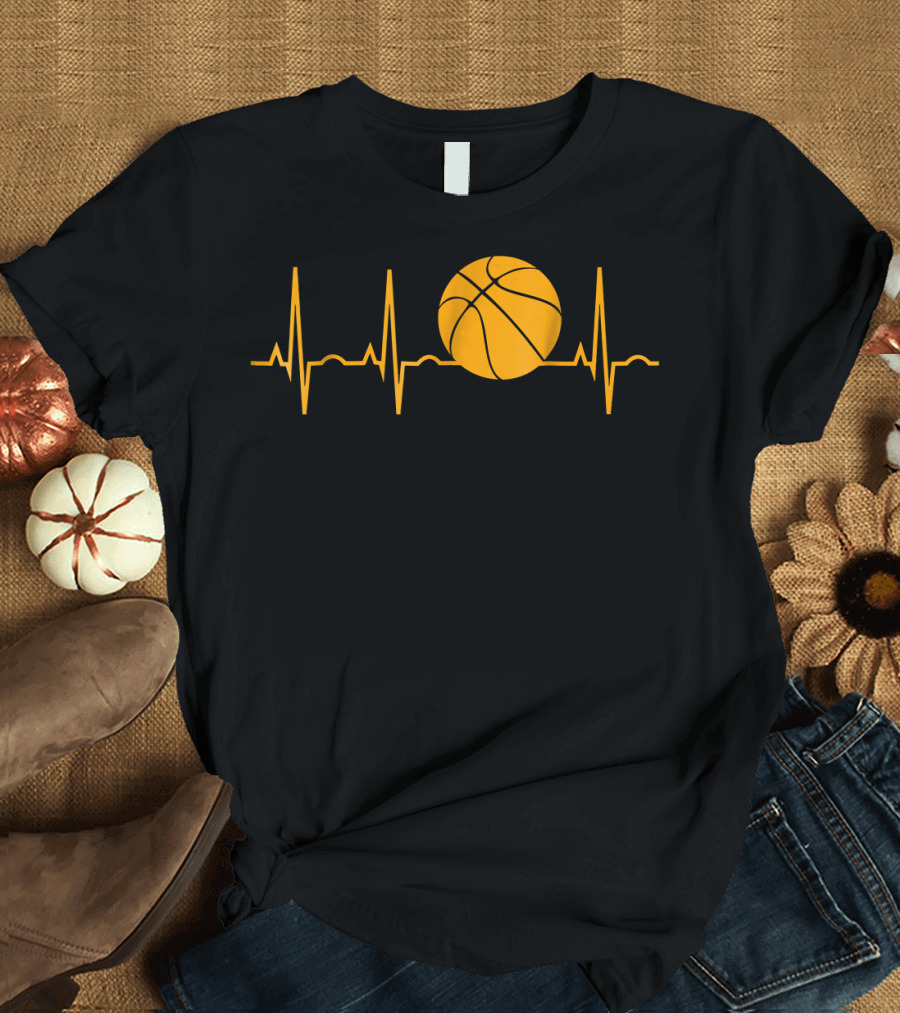 Basketball Bball Heartbeat Pulse T-Shirt