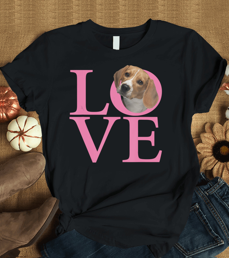 LOVE Beagle Typographic T-Shirt
