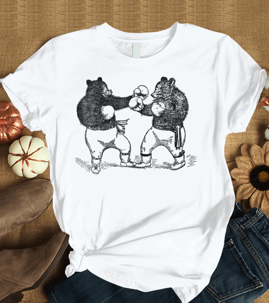 Bears Boxing Gloves Vintage Style Match T-Shirt
