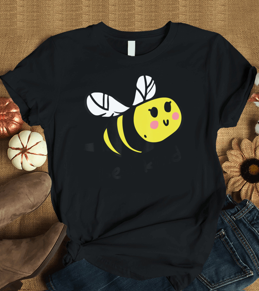 Bee Kind Happy Cartoon Bee with Cute Expressions T-Shirt