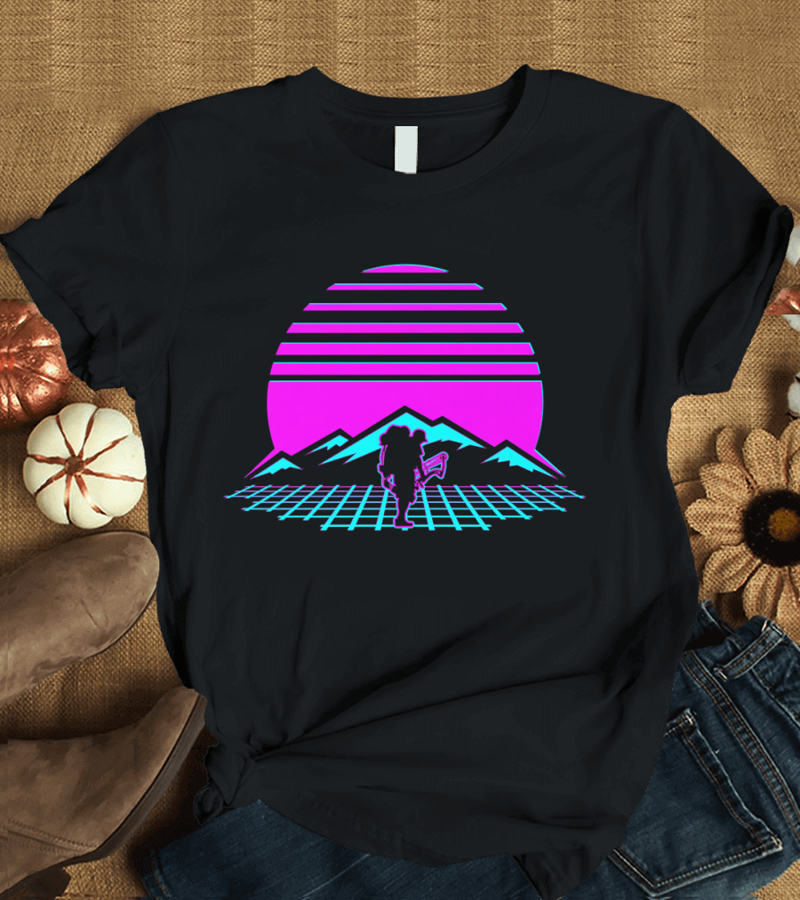 Bow Hunting Archery Vintage Aesthetic Retro Sunset Mountains T-Shirt