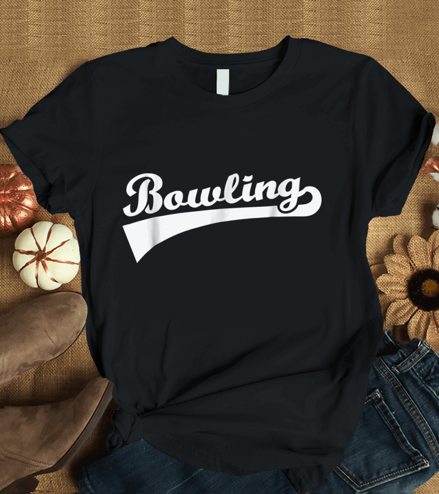 Bowling Retro Script T-Shirt