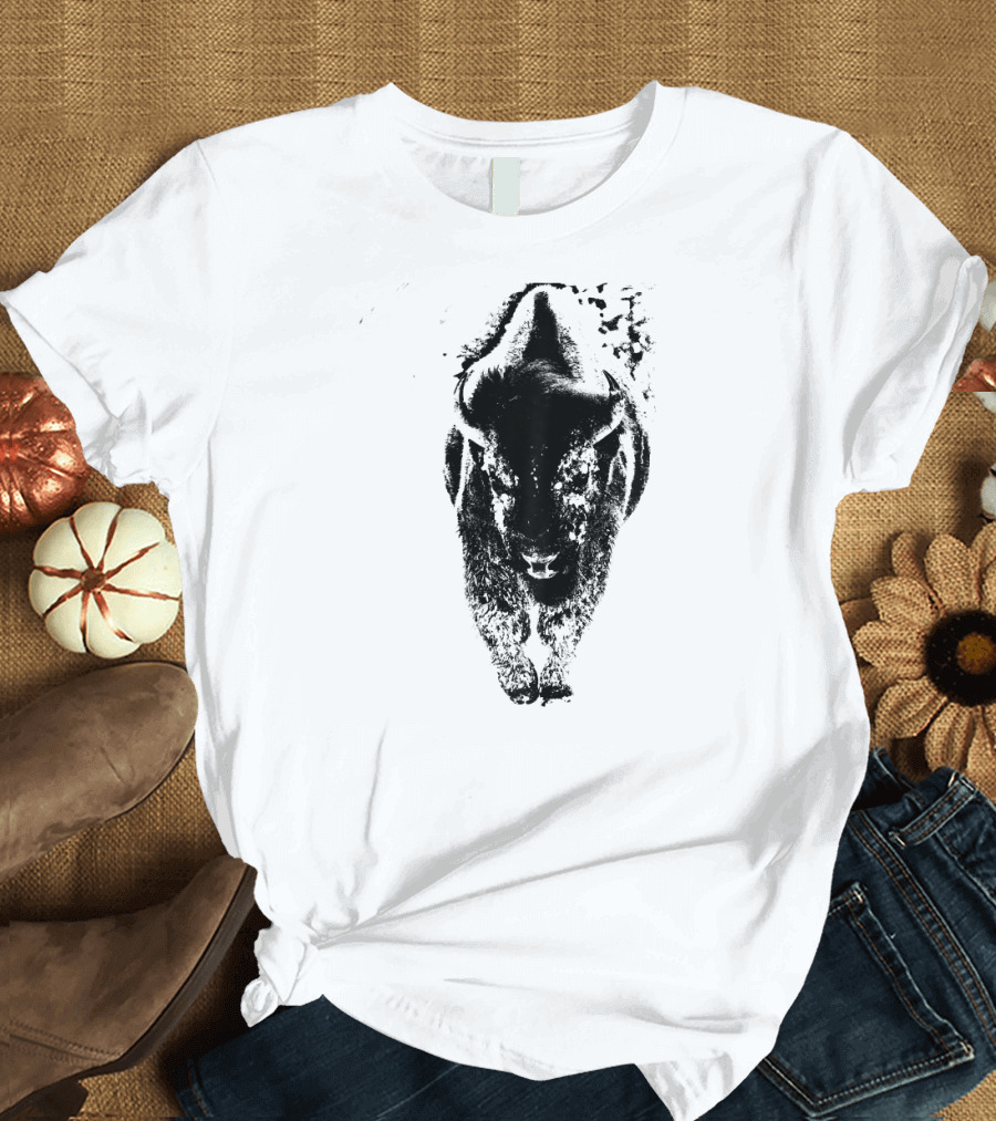 Buffalo American Bison West Snow T-Shirt