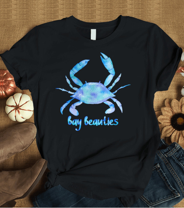 T-Shirt: Bay Beauties Watercolor Blue Crab T-Shirt Bay Beauties Watercolor Blue Crab T-Shirt