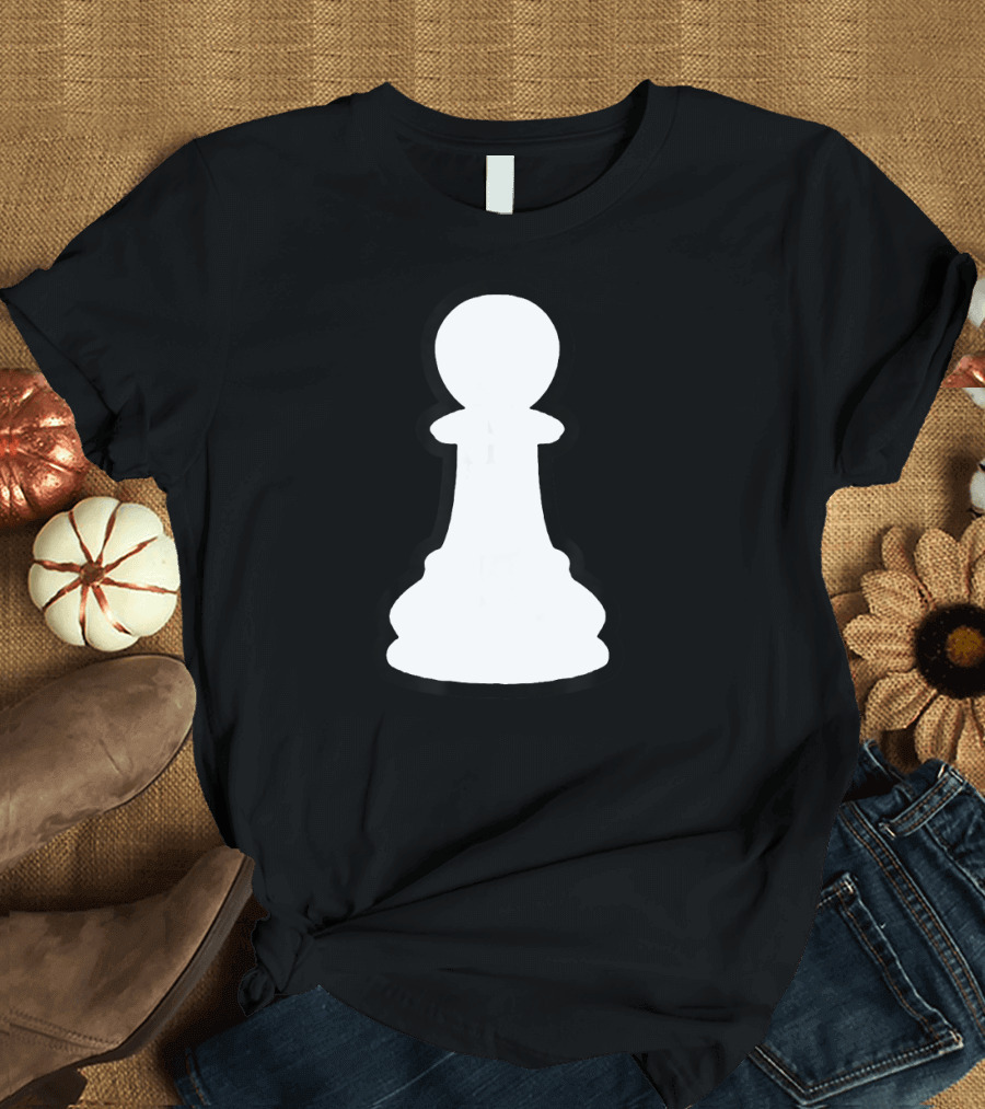 White Pawn Chess Piece Costume Image T-Shirt