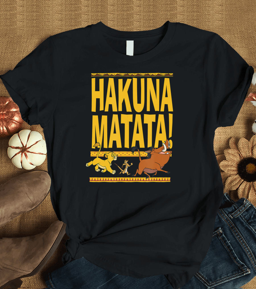 Lion King Hakuna Matata Simba Timon Pumbaa Classic Crew T-Shirt