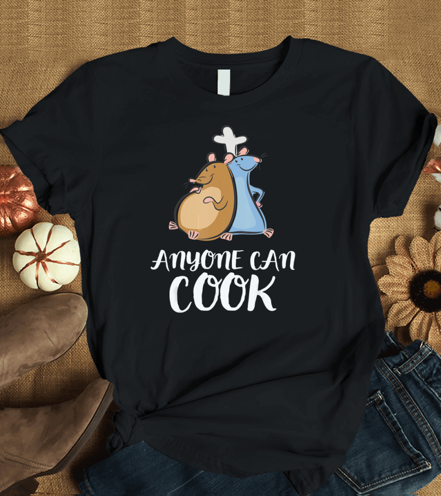 Anyone Can Cook Disney Pixar Ratatouille Cooking Bros Ske T-Shirt