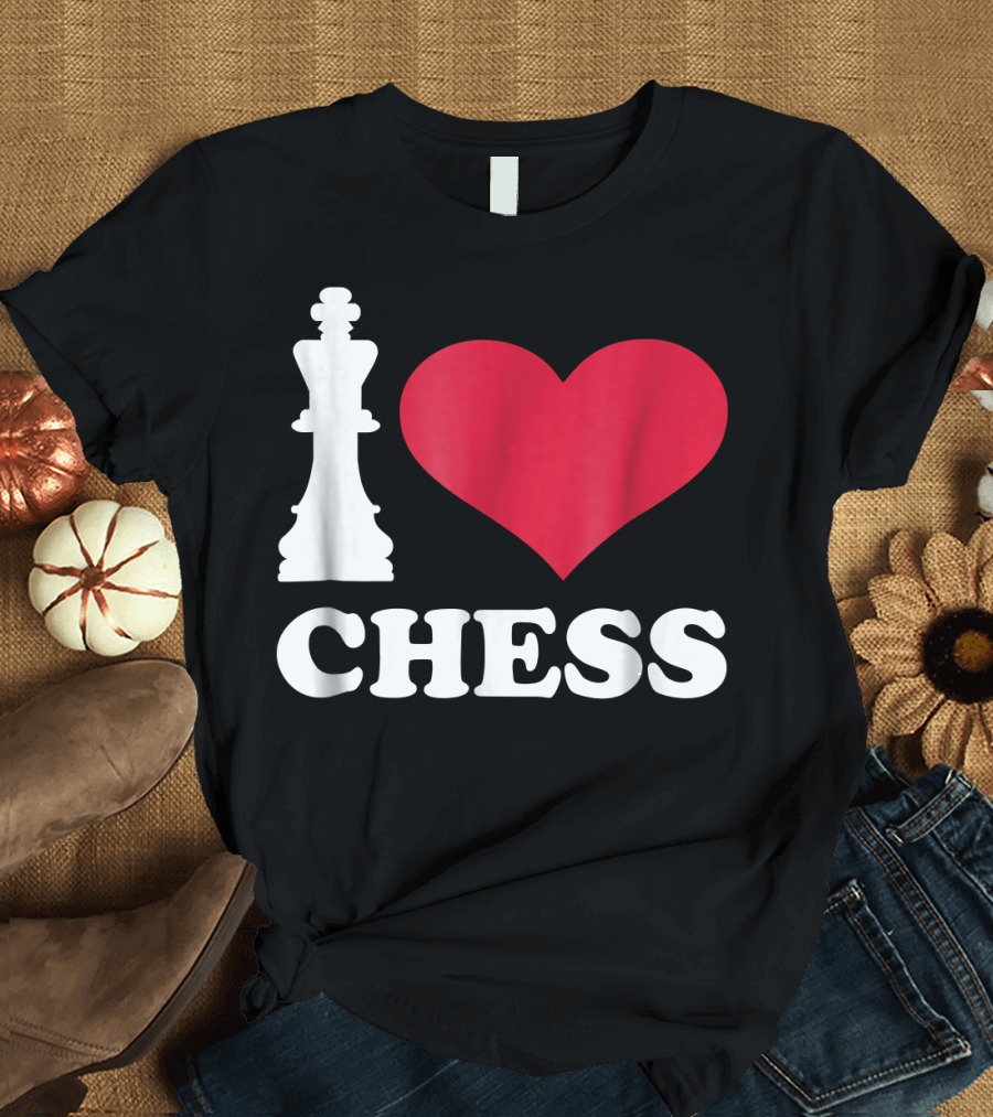 I Heart Chess King Piece Red Love T-Shirt