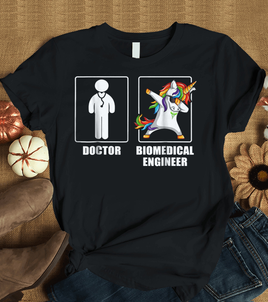 Doctor Vs Biomedical Engineer Unicorn Dabbing T-Shirt
