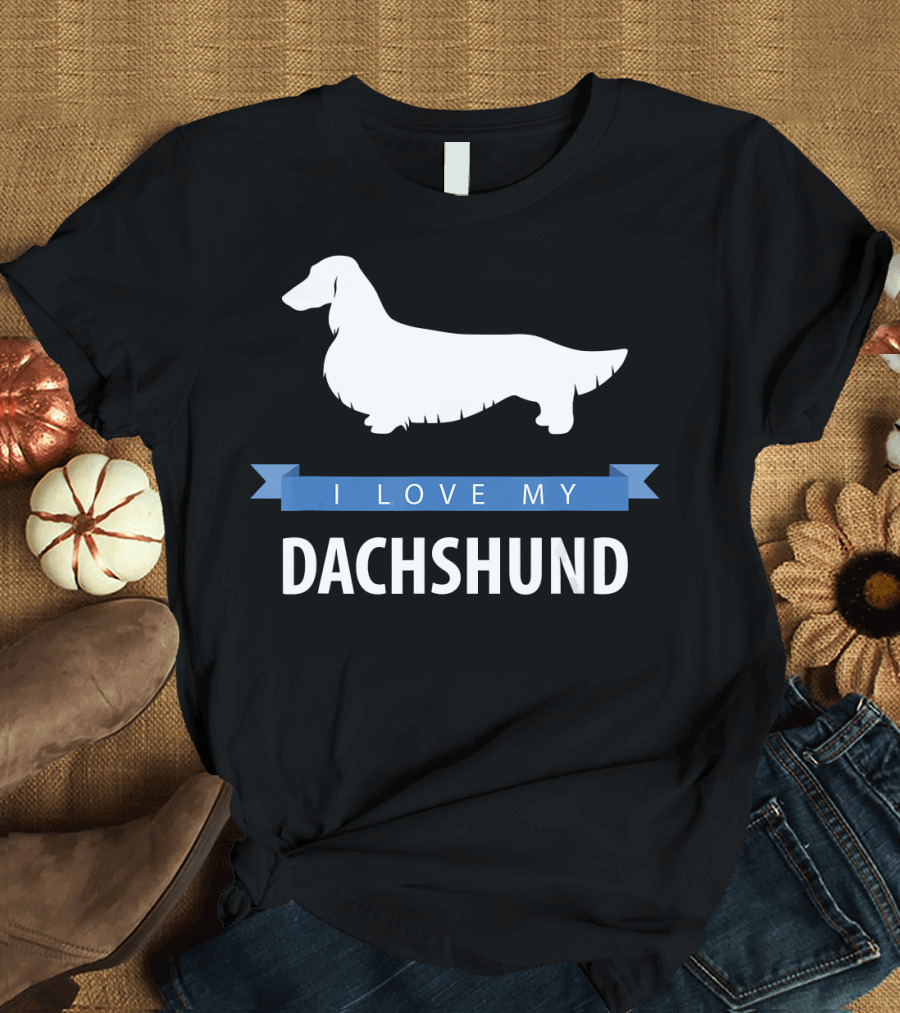 I Love My Dachshund Longhaired T-Shirt
