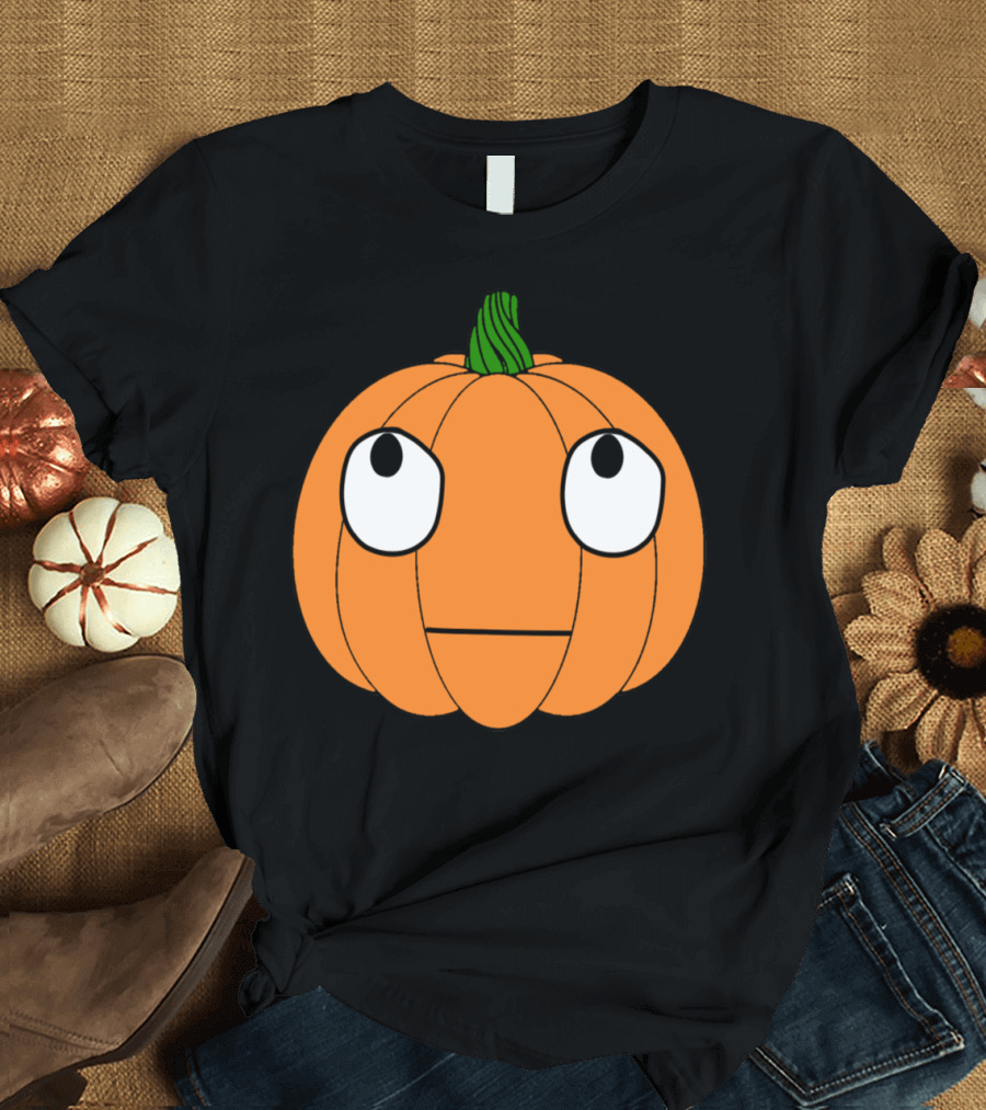 Pumpkin Eyes Emote Cartoon Expression T-Shirt