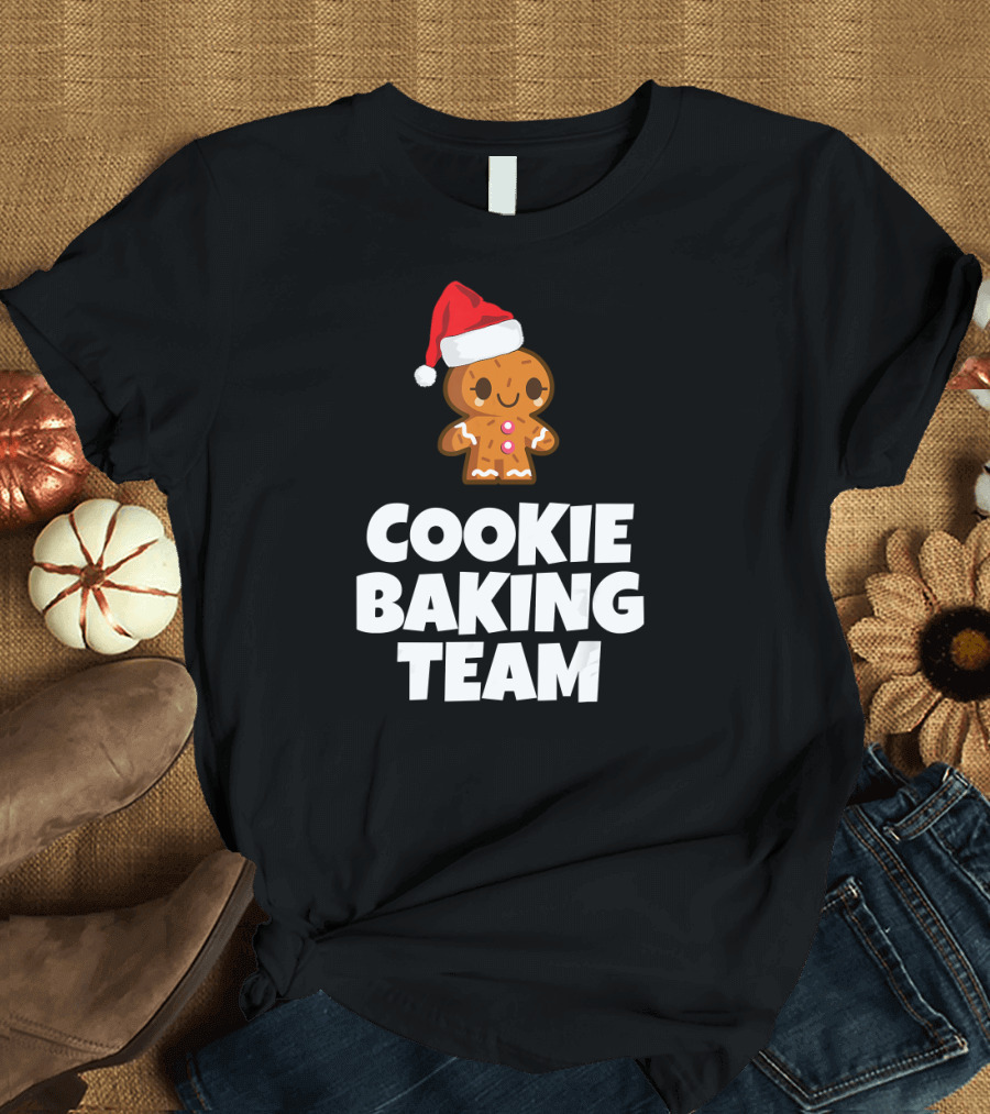 Cookie Baking Team Gingerbread Santa Hat T-Shirt