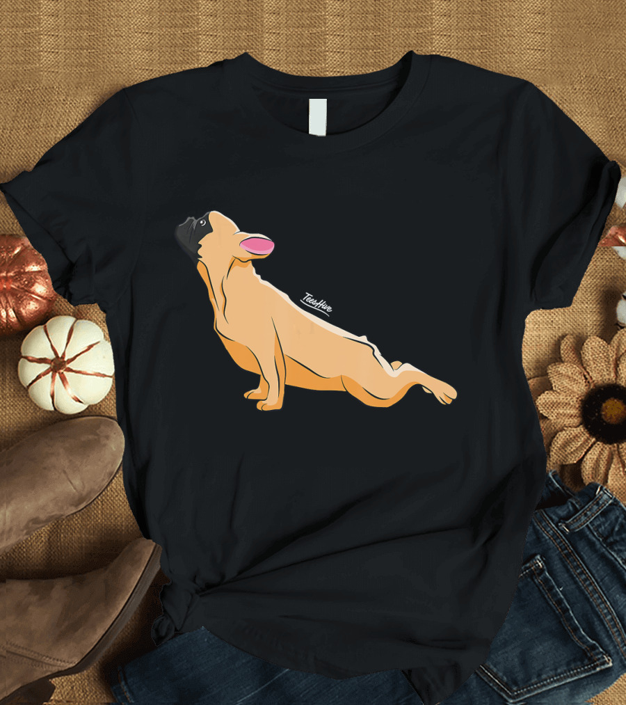 Cute French Bulldog Yoga Funny Bull Teeshine T-Shirt