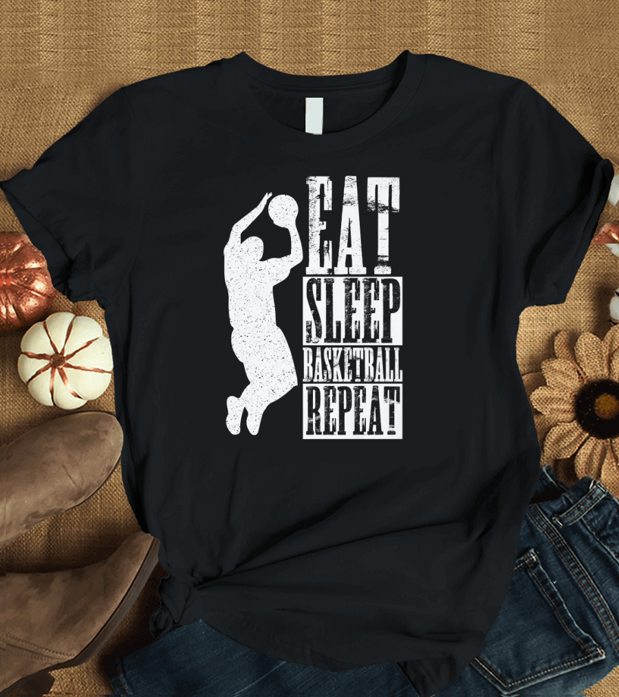 Eat Sleep Basketball Repeat Player Jump T-Shirt