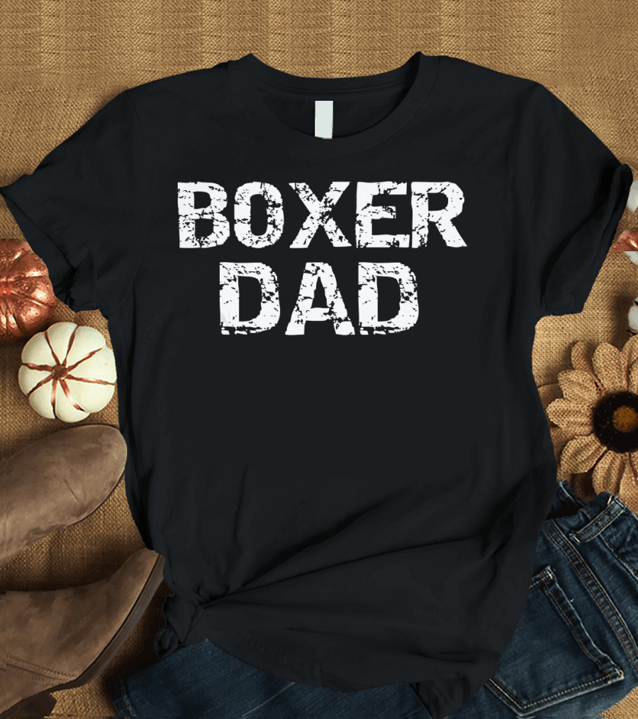 Boxer Dad Fun Father's of Dogs Vinta T-Shirt