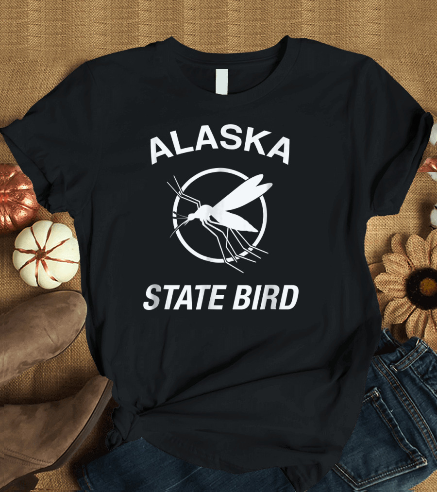 Alaska State Bird Mosquito Humor T-Shirt