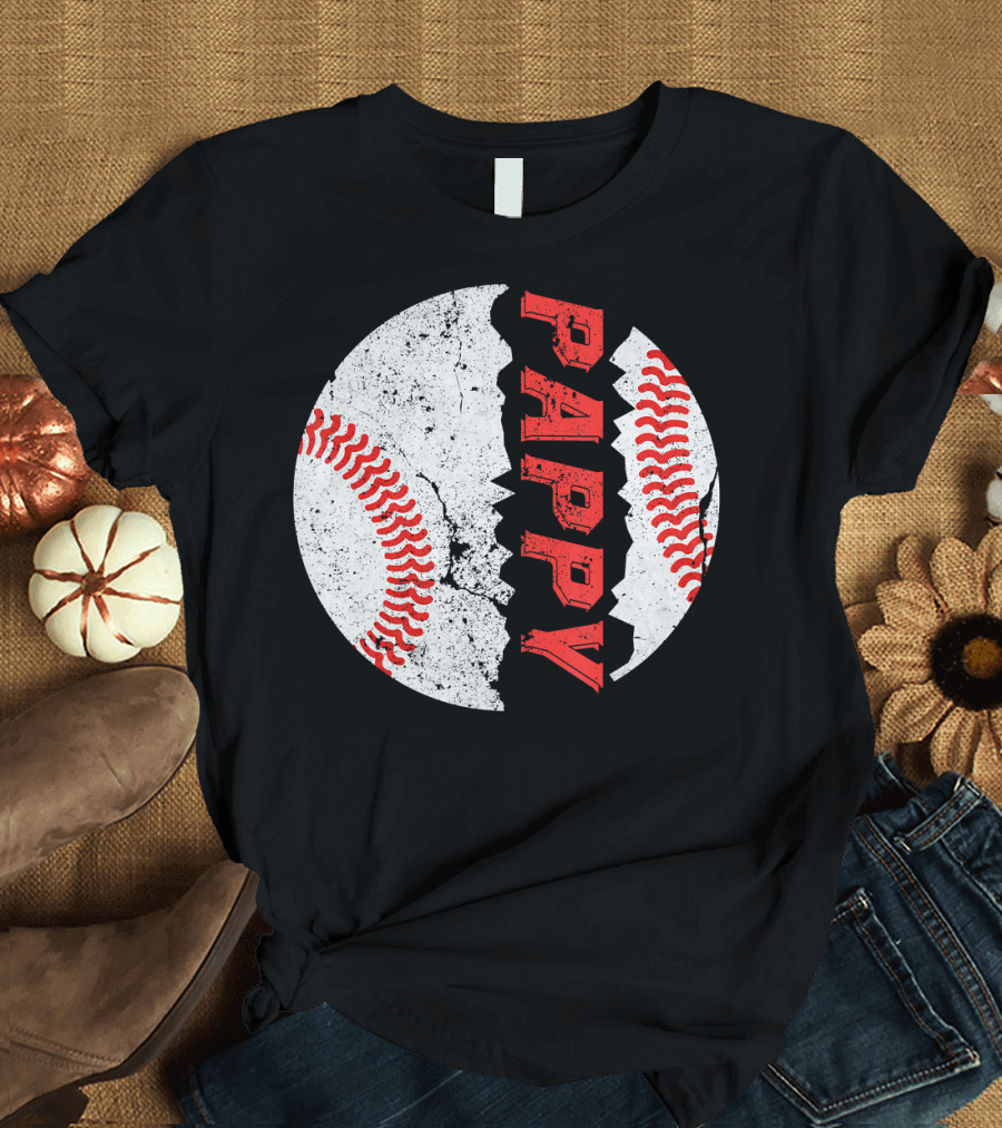 Pappy Funny Baseball Softball Crackle T-Shirt