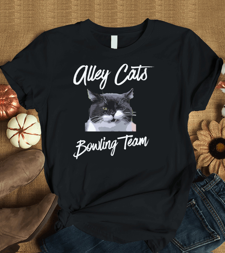 Alley Cats Bowling Team Funny Bowling Alley Cats T-Shirt