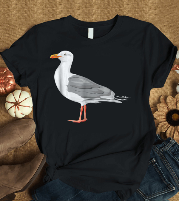 T-Shirt: Funny Seagull Ocean Lover Coastal Bird T-Shirt Funny Seagull Ocean Lover Coastal Bird T-Shirt