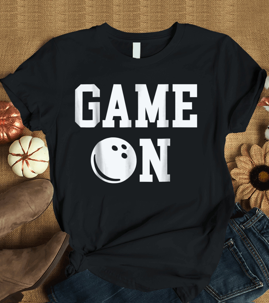 GAME ON Bowling Ball Icon Strike T-Shirt