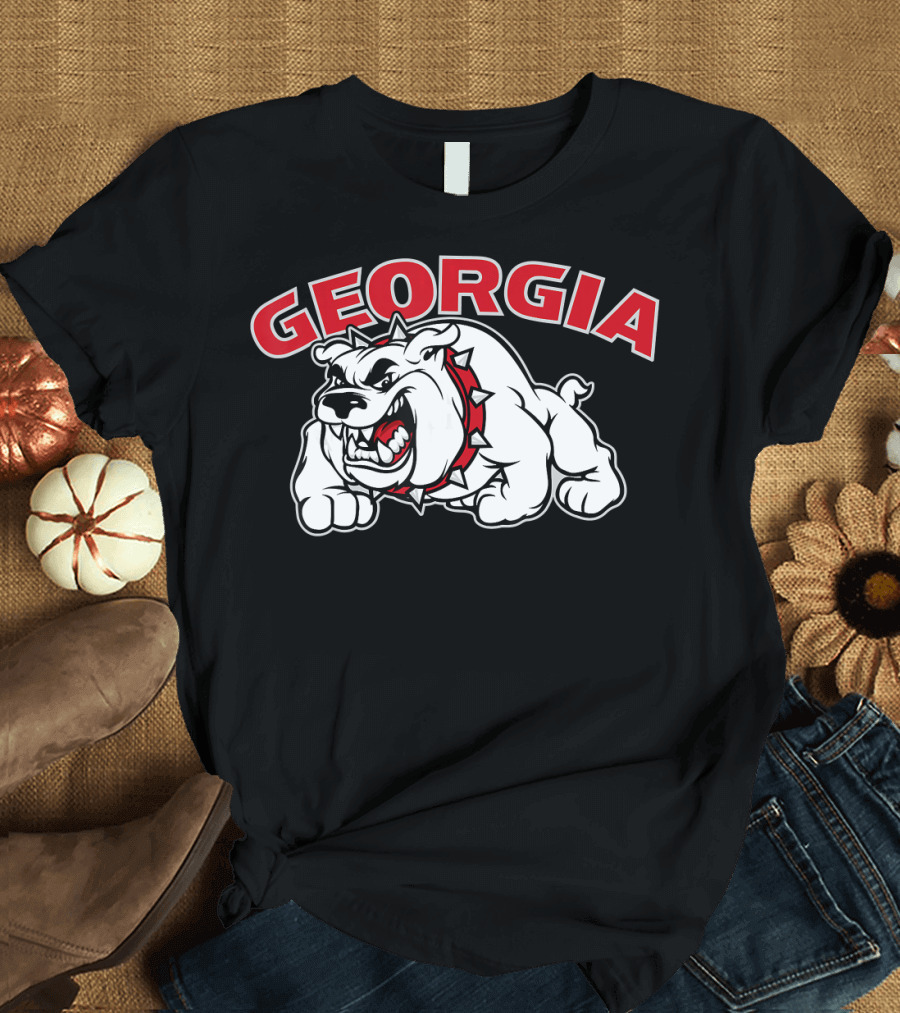 Georgia Bulldogs Aggressive Mascot Bulldog T-Shirt