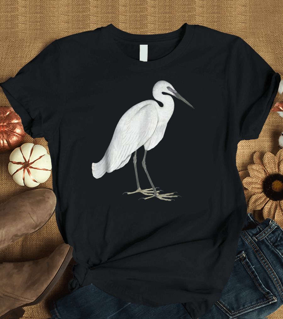 Great White Heron Bird T-Shirt