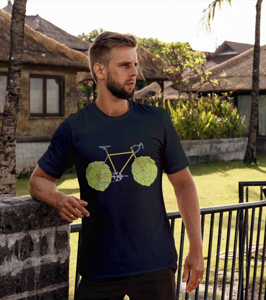 Hop Bike Beer Bicycle Cycle With Hops Wheels T-Shirt