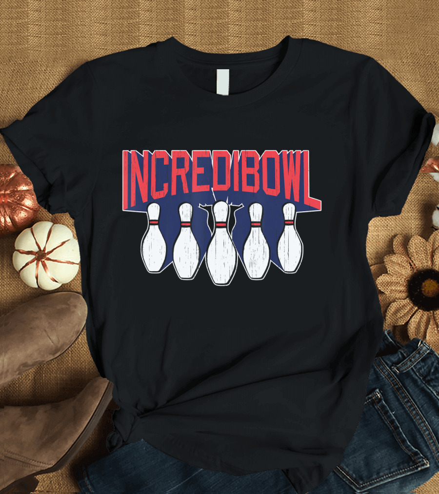 INCRIDIBOWL Expert Bowler Strike Bowling Pins T-Shirt
