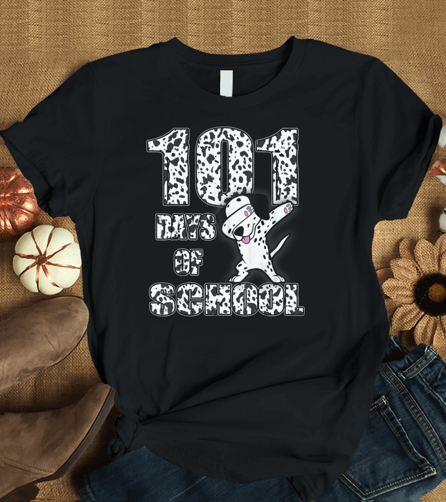 101 Days Of School Dabbing Dalmatian T-Shirt