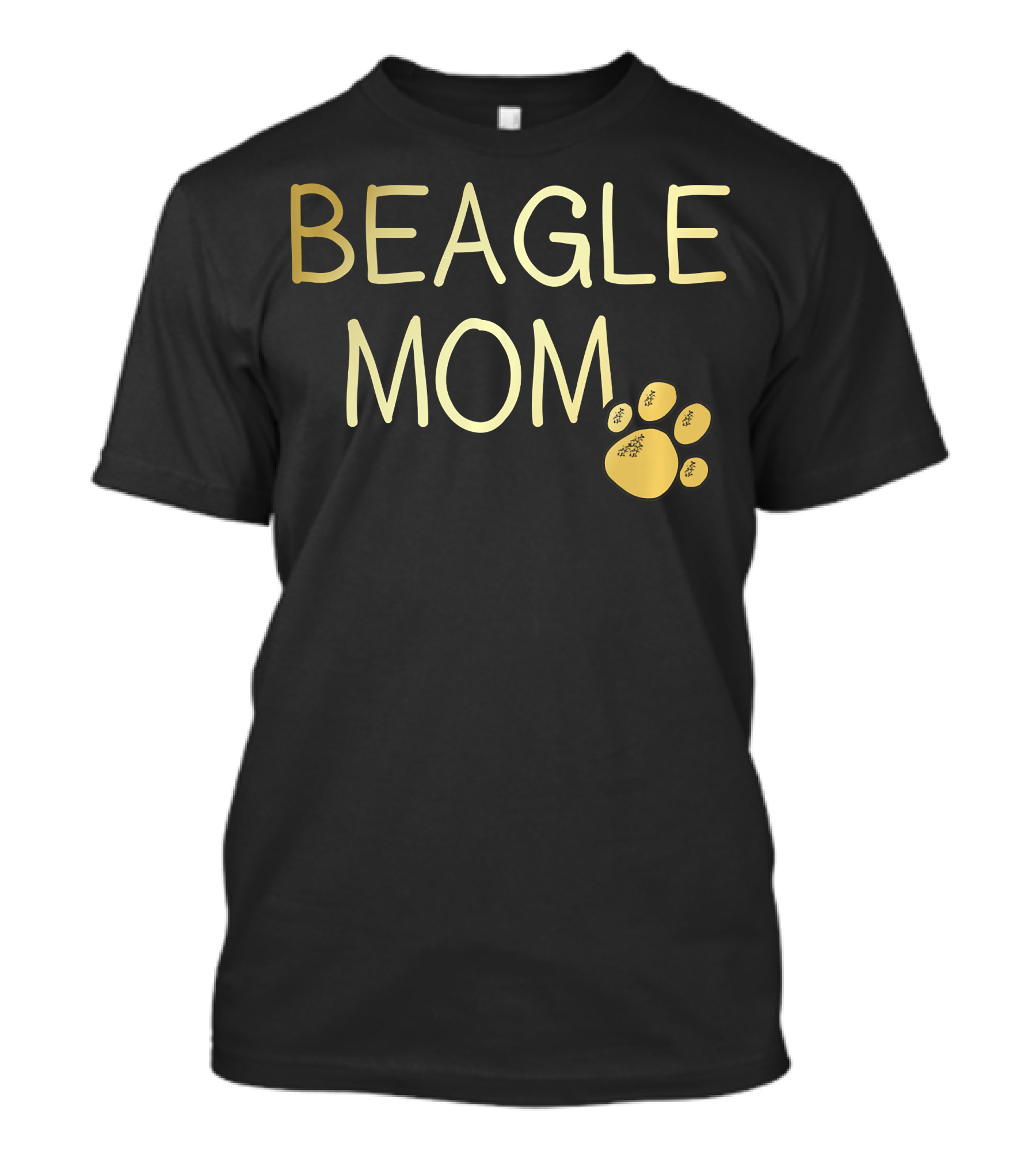 Beagle Mom Paw Print Dog Lover Mama Owner Cut T-Shirt