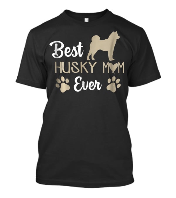 Best Husky Mom Ever Paw Prints Siberian T-Shirt