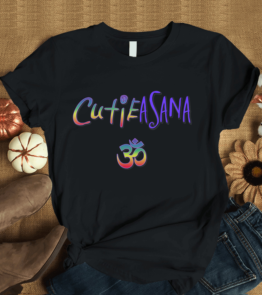 Cutie Asana Om Symbol Yoga Kids T-Shirt