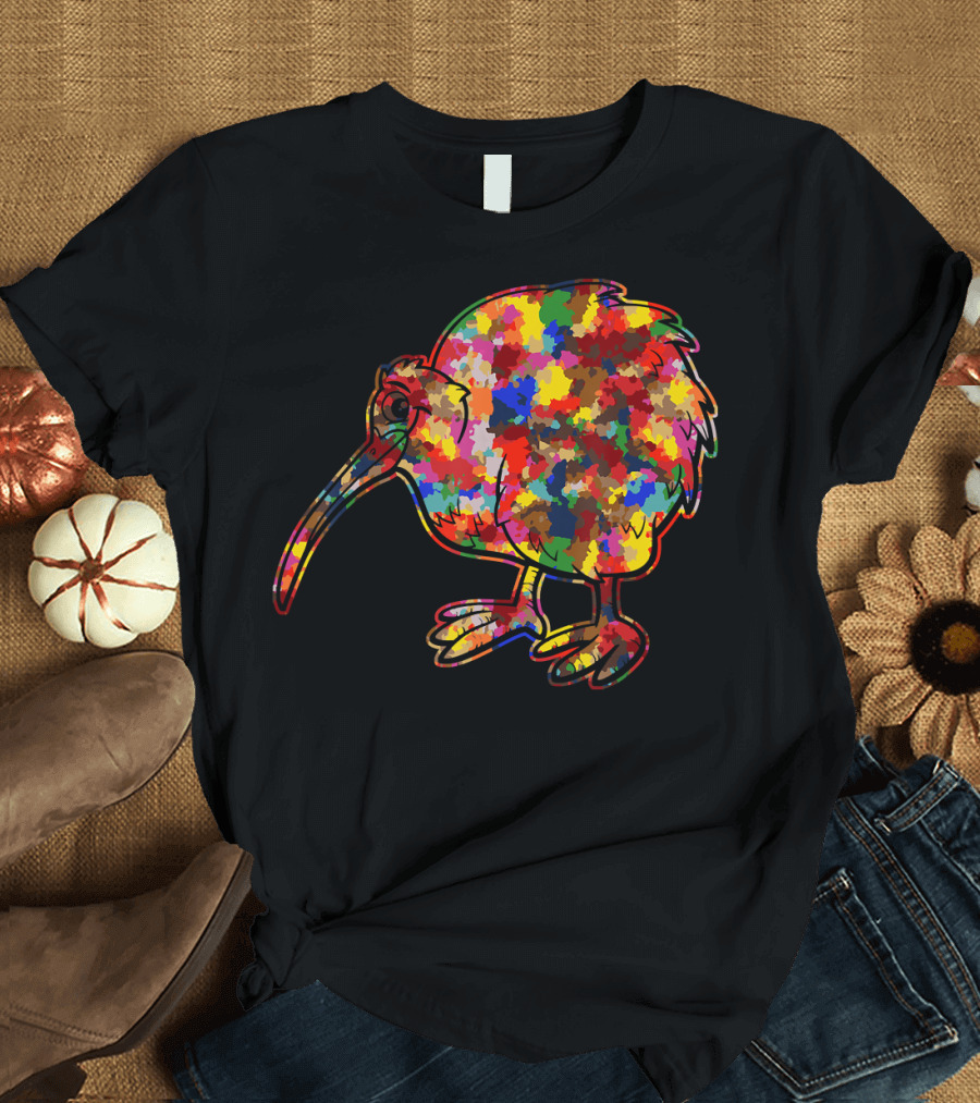Kiwi Bird Colorful Cute Kiwi Bird T-Shirt