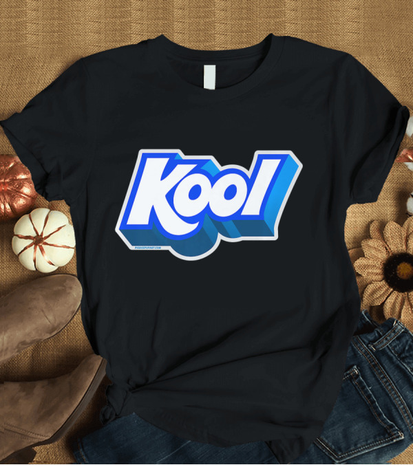 T-Shirt: Kool Typography Retro Style with Bold Blue Gradient T-Shirt Kool Typography Retro Style with Bold Blue Gradient T-Shirt