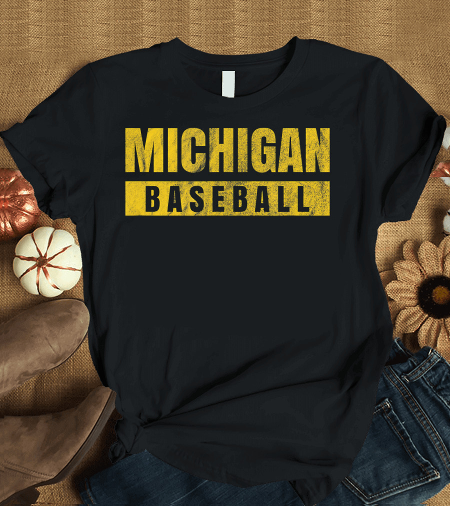Michigan Wolverines Baseball Team T-Shirt