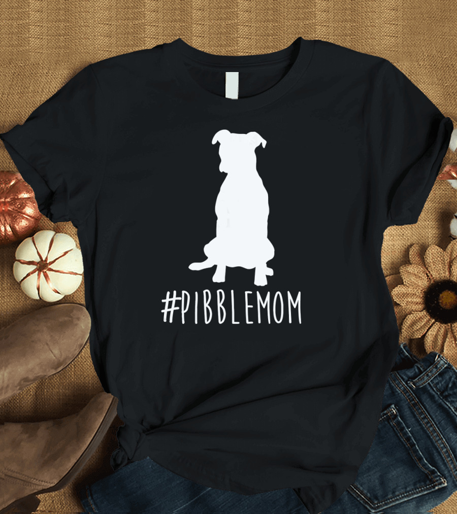 PibbleMom Hashtag Pitbull Dog T-Shirt