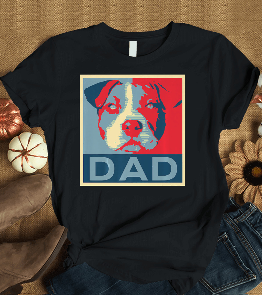Pitbull Dad Love Pittie Pit Bull Dog T-Shirt
