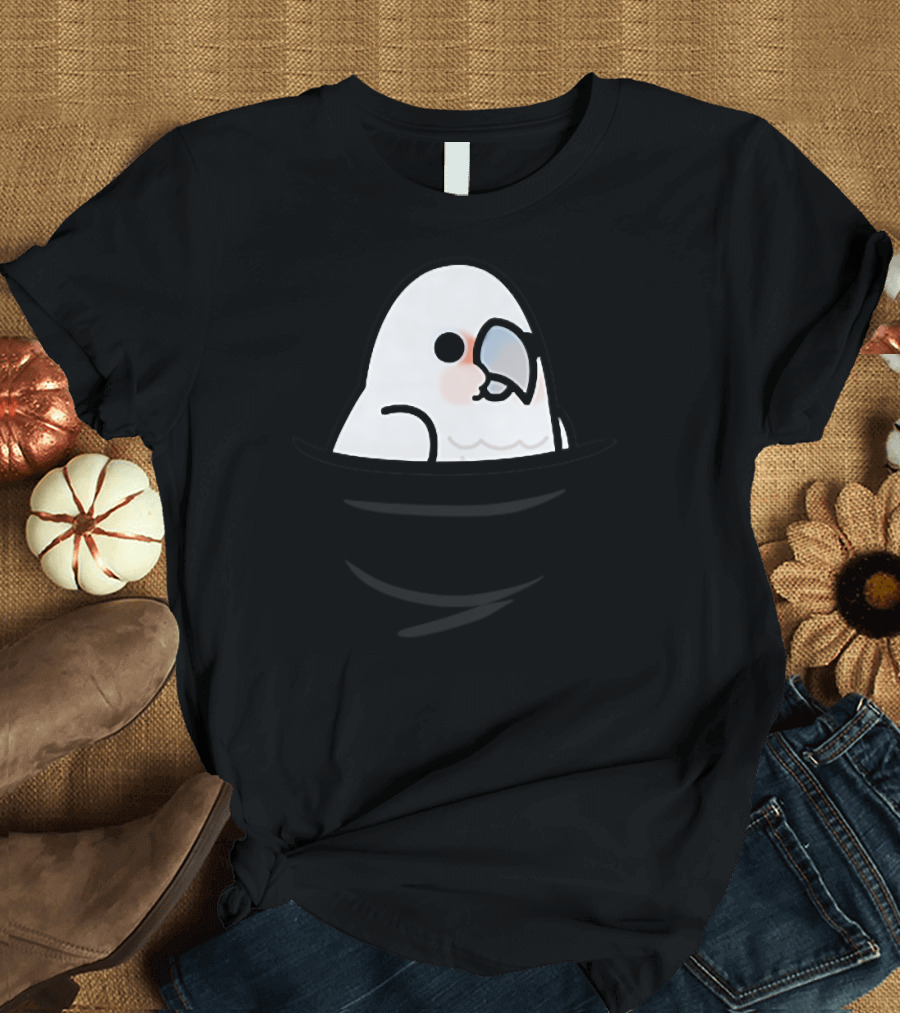 Goffin's Cockatoo Peeking from Pocket T-Shirt