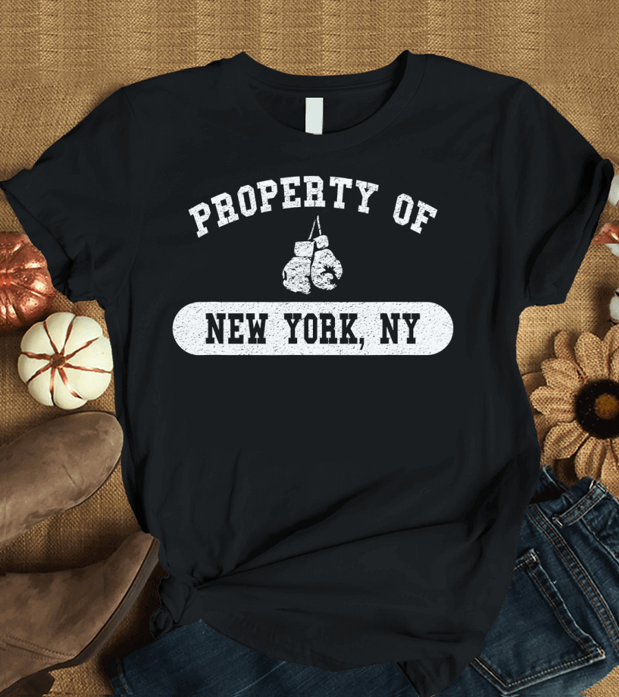 Property of New York NY Boxing Gloves T-Shirt