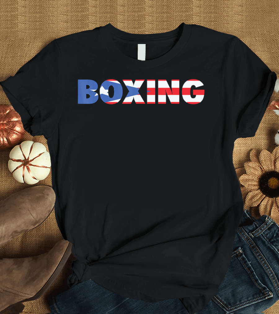 Puerto Rico Boxing Flag-Inspired T-Shirt